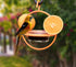 Oriole Hanging Bird Feeder with Clear Bowl, Orange